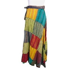 Colorful Patchwork Maxi Skirt